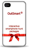 Treasure hunt packages on smartphone and tablet in London and throughout the UK and Europe