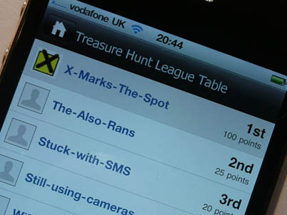 Smartphone treasure hunt challenge from X Marks The Spot