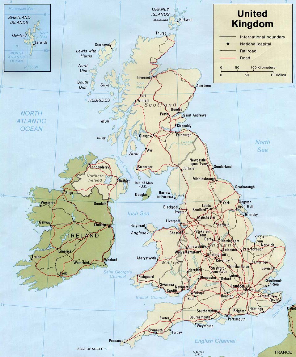 UK & Ireland map